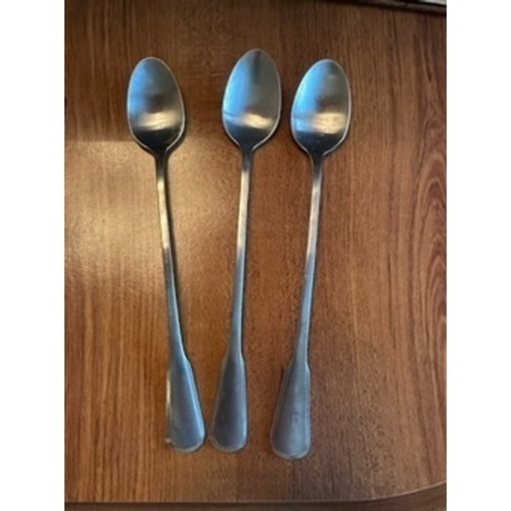3 SSS by Oneida Yorktowne Iced Tea Spoons Long Handle Cocktail Stirring Spoons